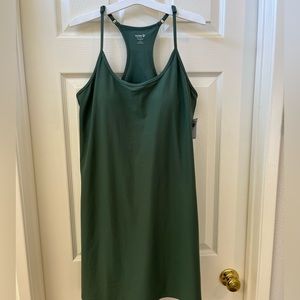 Old Navy, PowerSoft racer back swing dress, size L, olive green